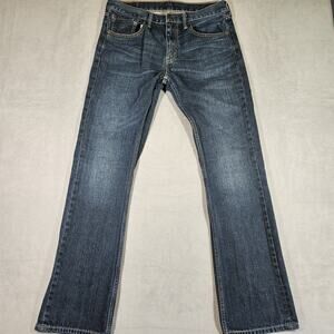 Levis 527 Jeans Mens 34x33 Slim Bootcut Denim Blue Western Workwear Casual